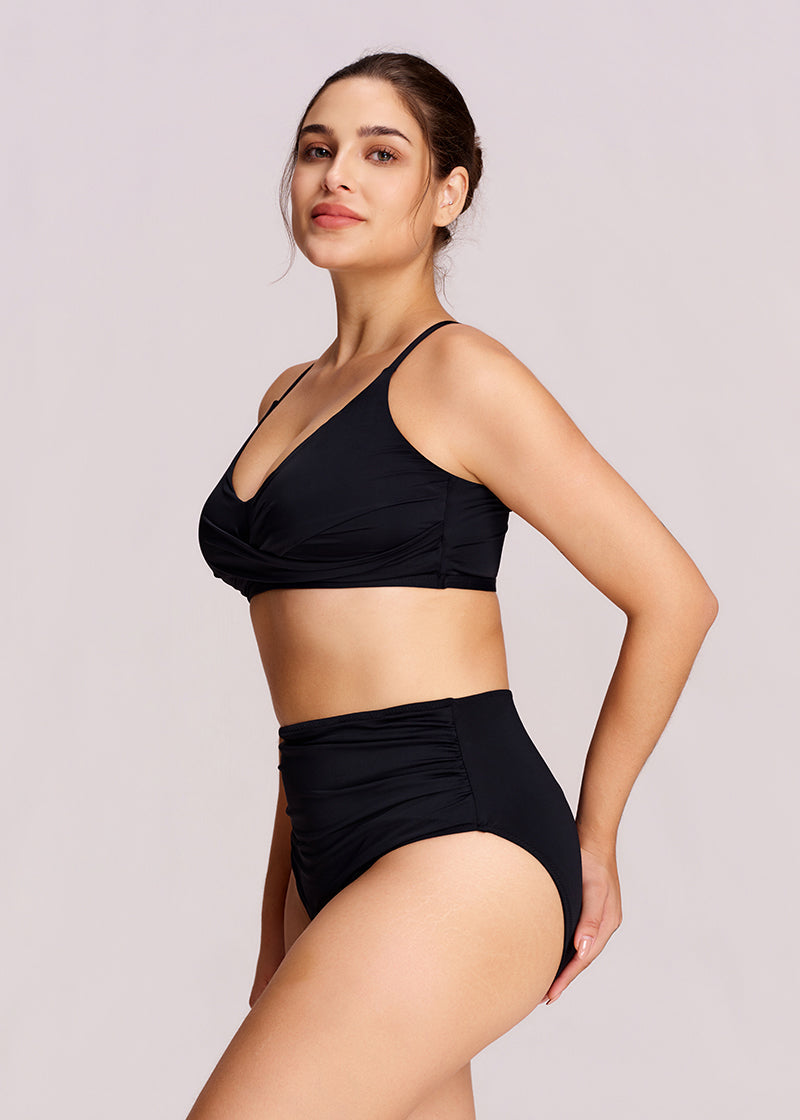 Women's Ruched Tummy Control Bikini Set