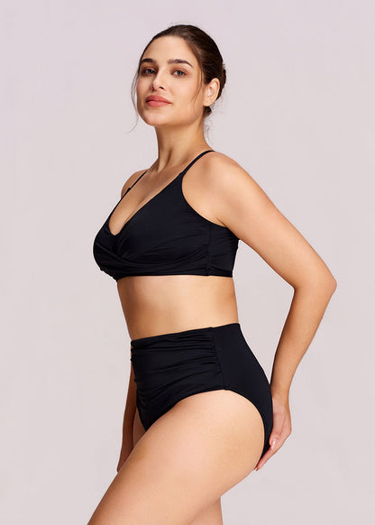 Women's Ruched Tummy Control Bikini Set