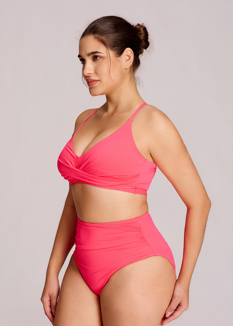 Women's Ruched Tummy Control Bikini Set