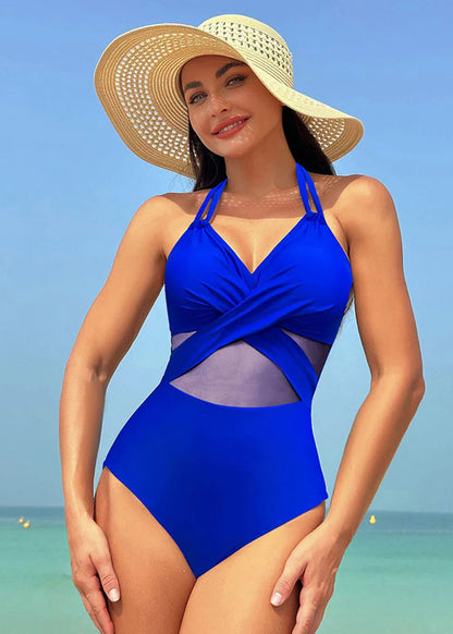 Women's High Waisted Tummy Control One Piece Swimsuit
