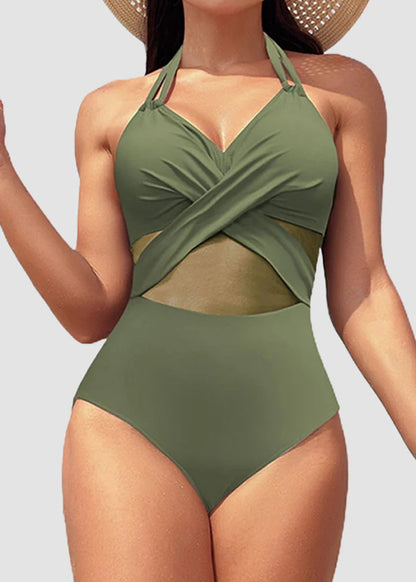 Women's High Waisted Tummy Control One Piece Swimsuit