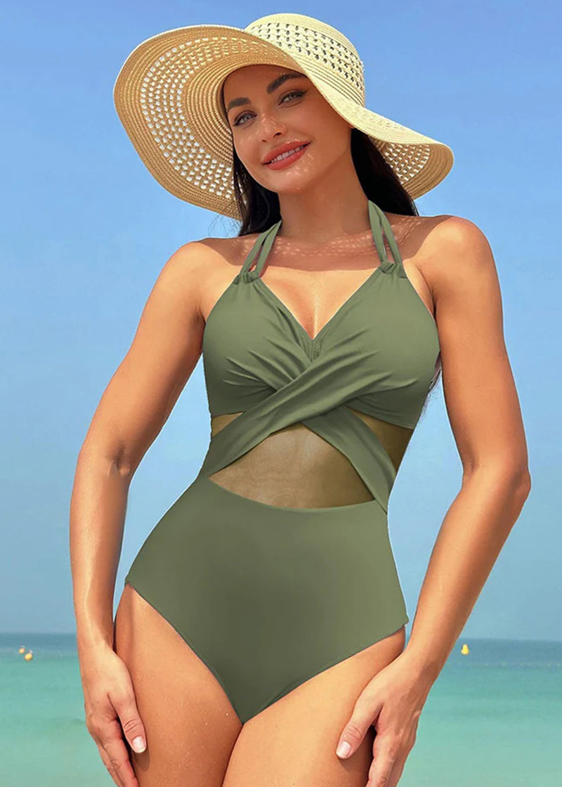 Women's High Waisted Tummy Control One Piece Swimsuit