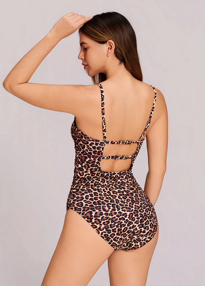 Women's Sculpting Ruched Cross-Front One-Piece Swimsuit