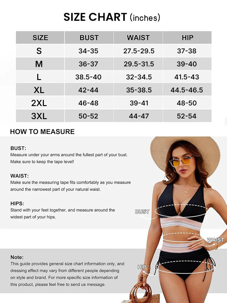 Women's Flattering Deep V High-Waist Bikini