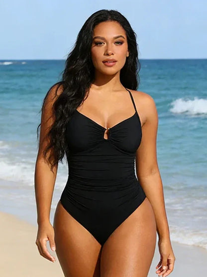 Women's U-Ring Cut Out Shaping Swimsuit