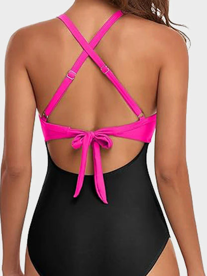 Women's Ribbed Cutout-Front Shaping Swimsuit