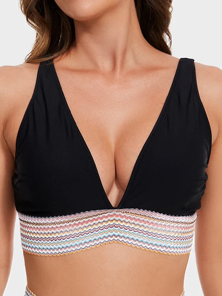 Women's Flattering Deep V High-Waist Bikini