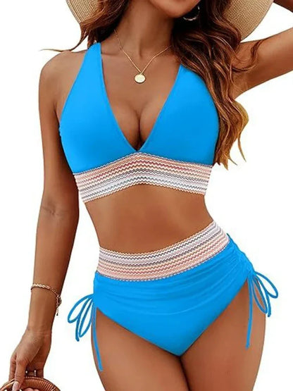 Women's Flattering Deep V High-Waist Bikini