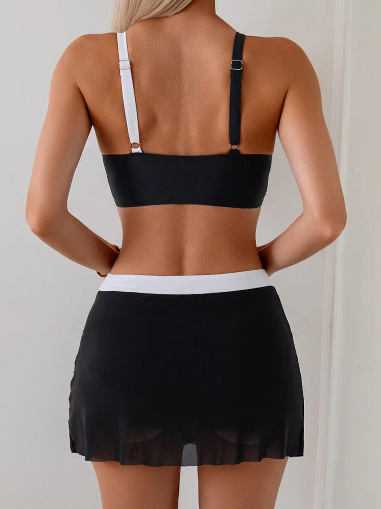 Women's Adjustable Strap Bikini Set - Wire-Free Padded 2-Piece with