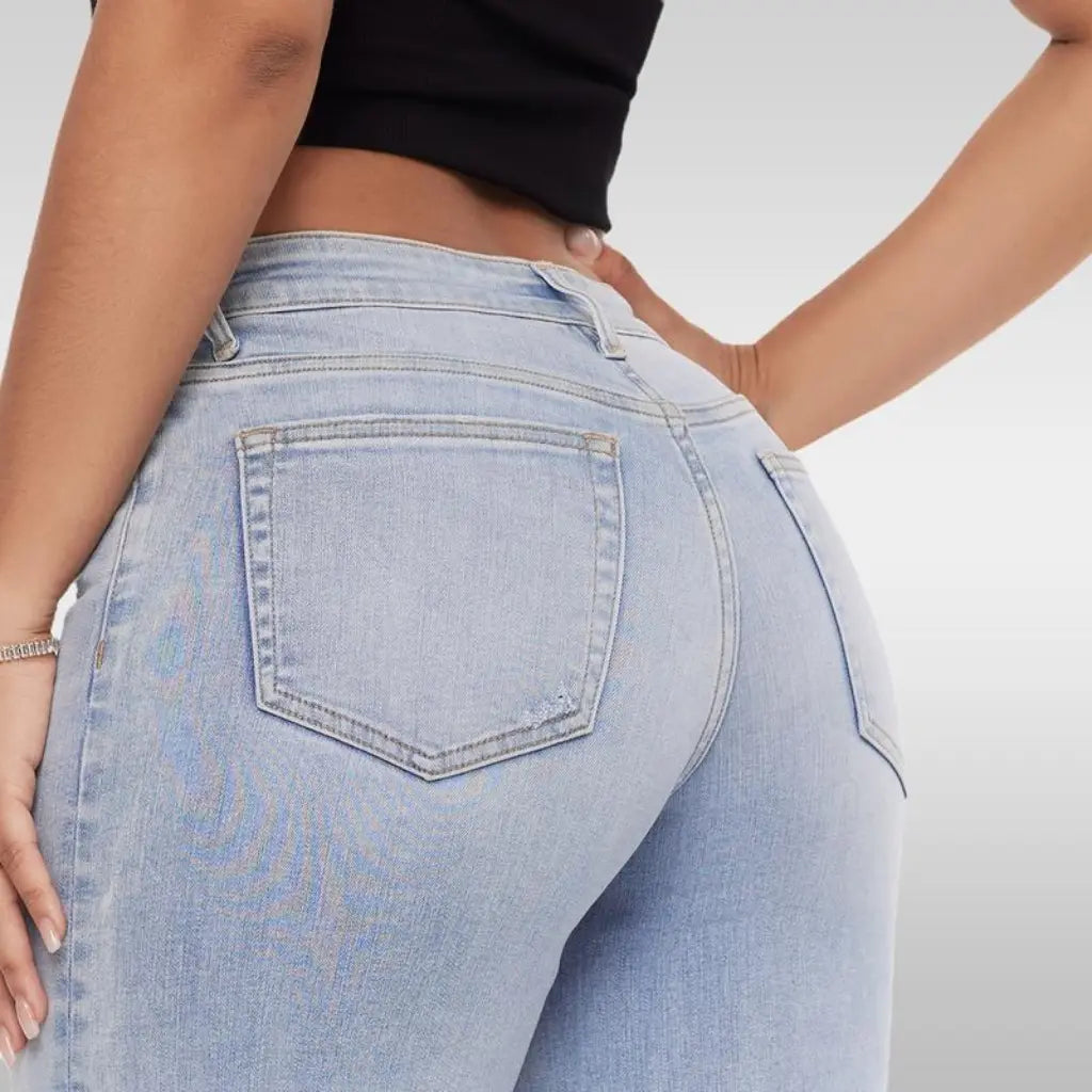 BootyLift™ Mid-Low Rise Stretch Wide-Leg Jeans