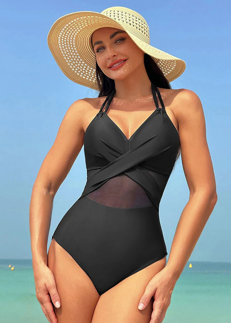 Women's High Waisted Tummy Control One Piece Swimsuit