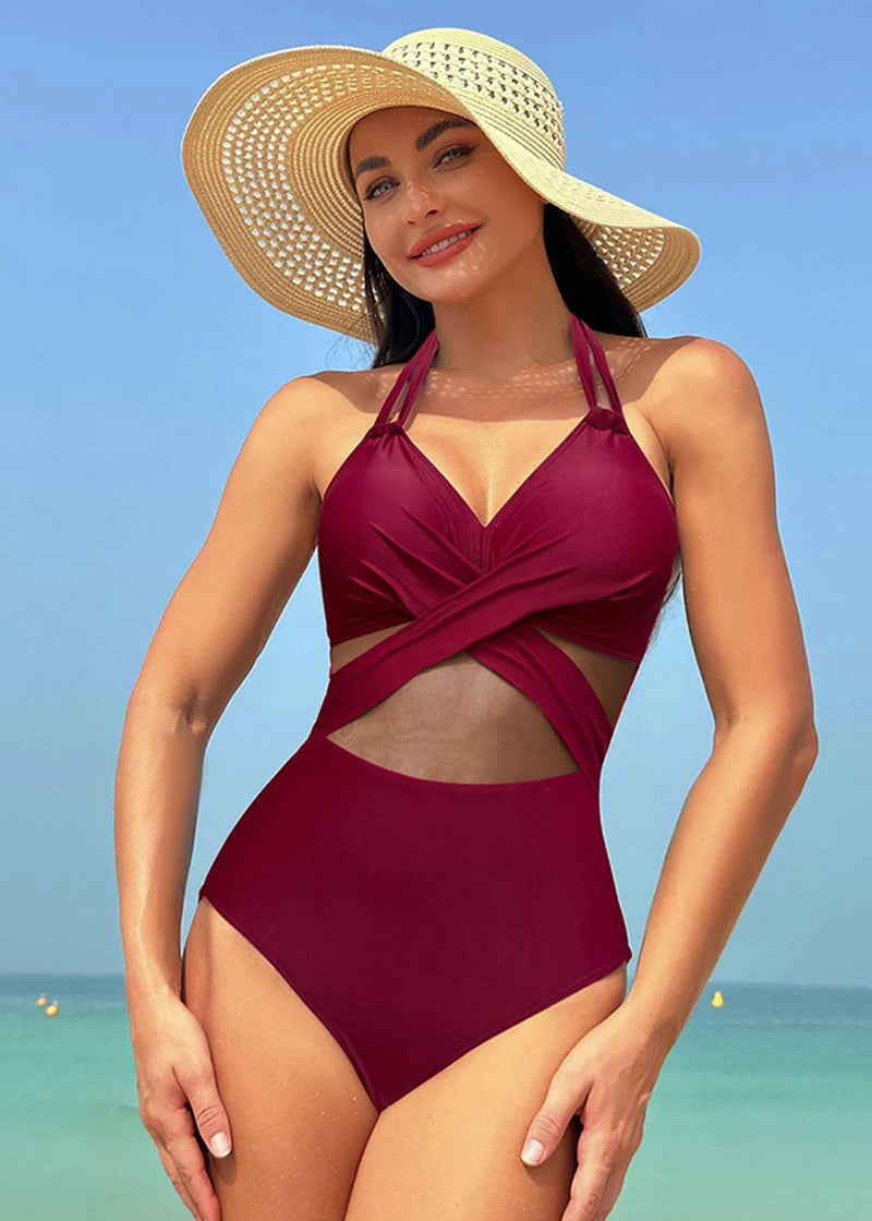 Women's High Waisted Tummy Control One Piece Swimsuit