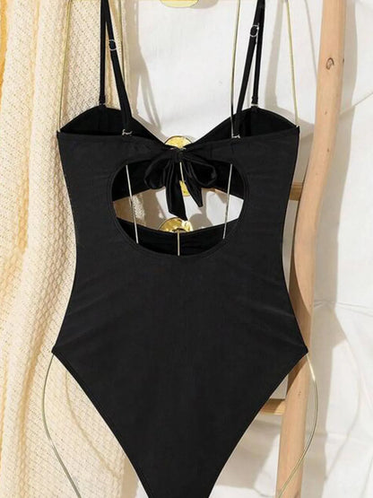 Women's Cutout Sweetheart Neck One-Piece Swimsuit Tummy Control