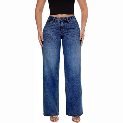 BootyLift™ Mid-Low Rise Stretch Wide-Leg Jeans