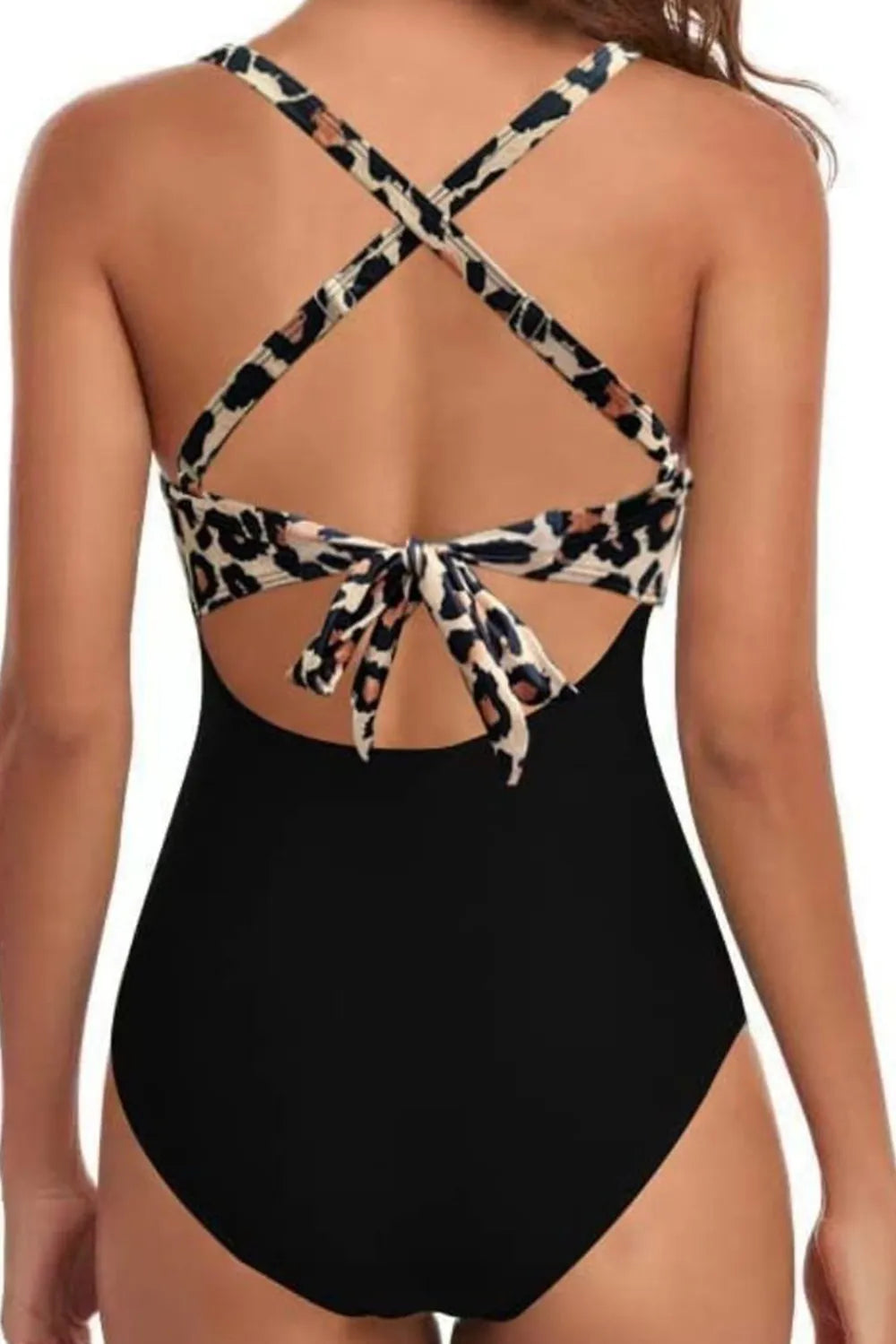 Women's Tied Crisscross Cutout One-Piece Swimsuit Tummy Control