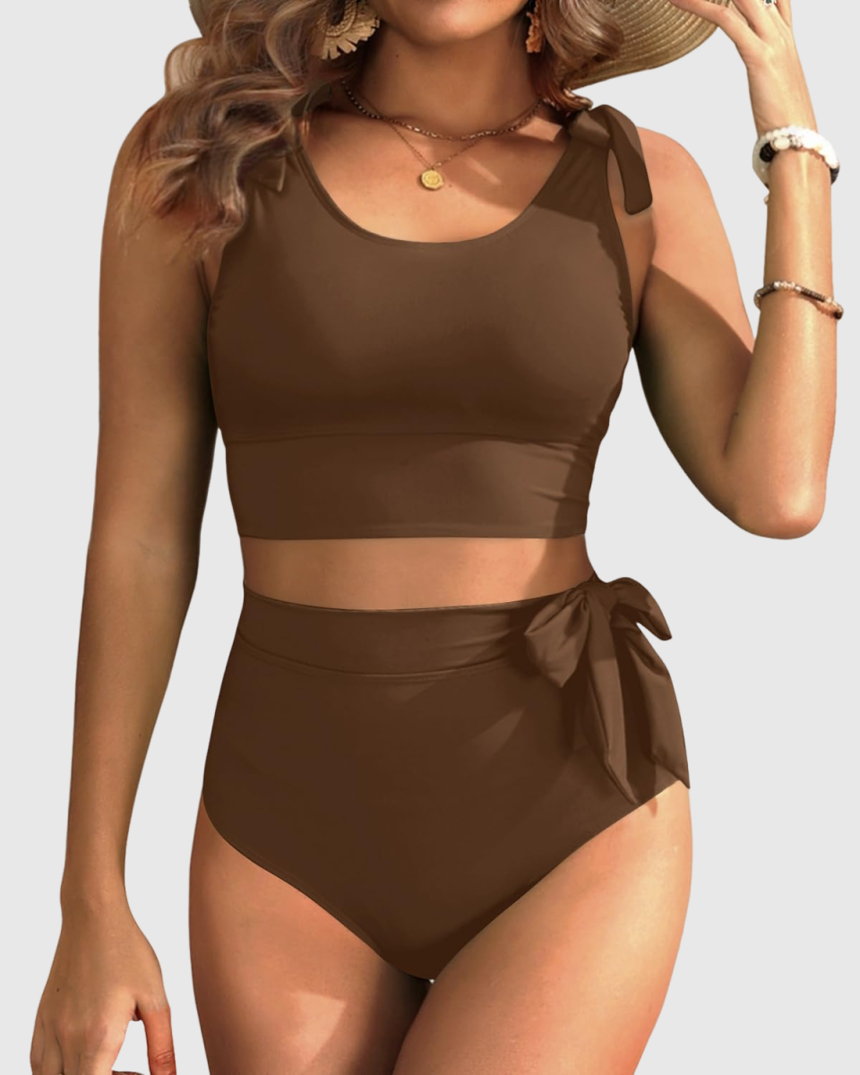 Women's Two Piece High Waisted Swimsuits Women Tummy Control Bikini