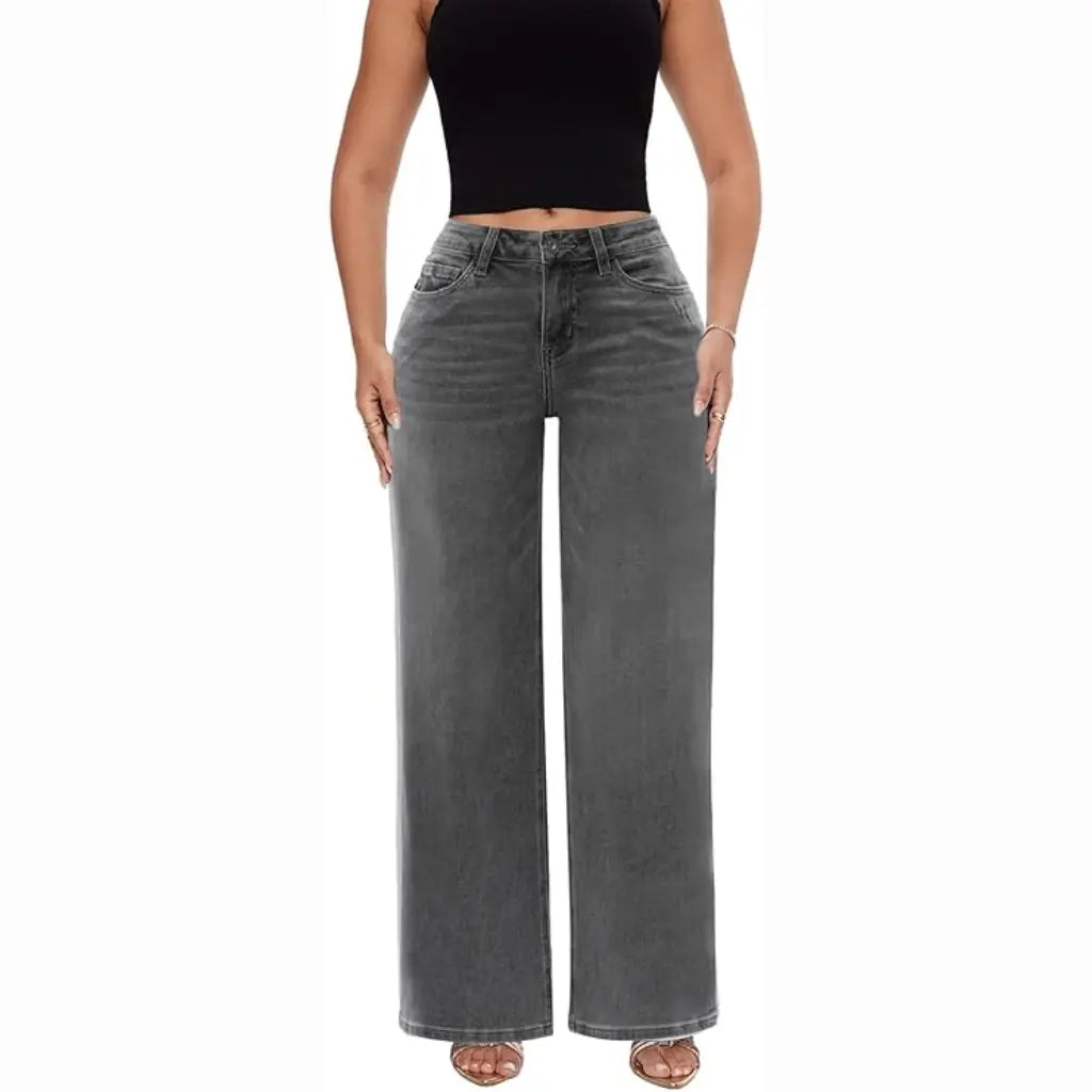 BootyLift™ Mid-Low Rise Stretch Wide-Leg Jeans