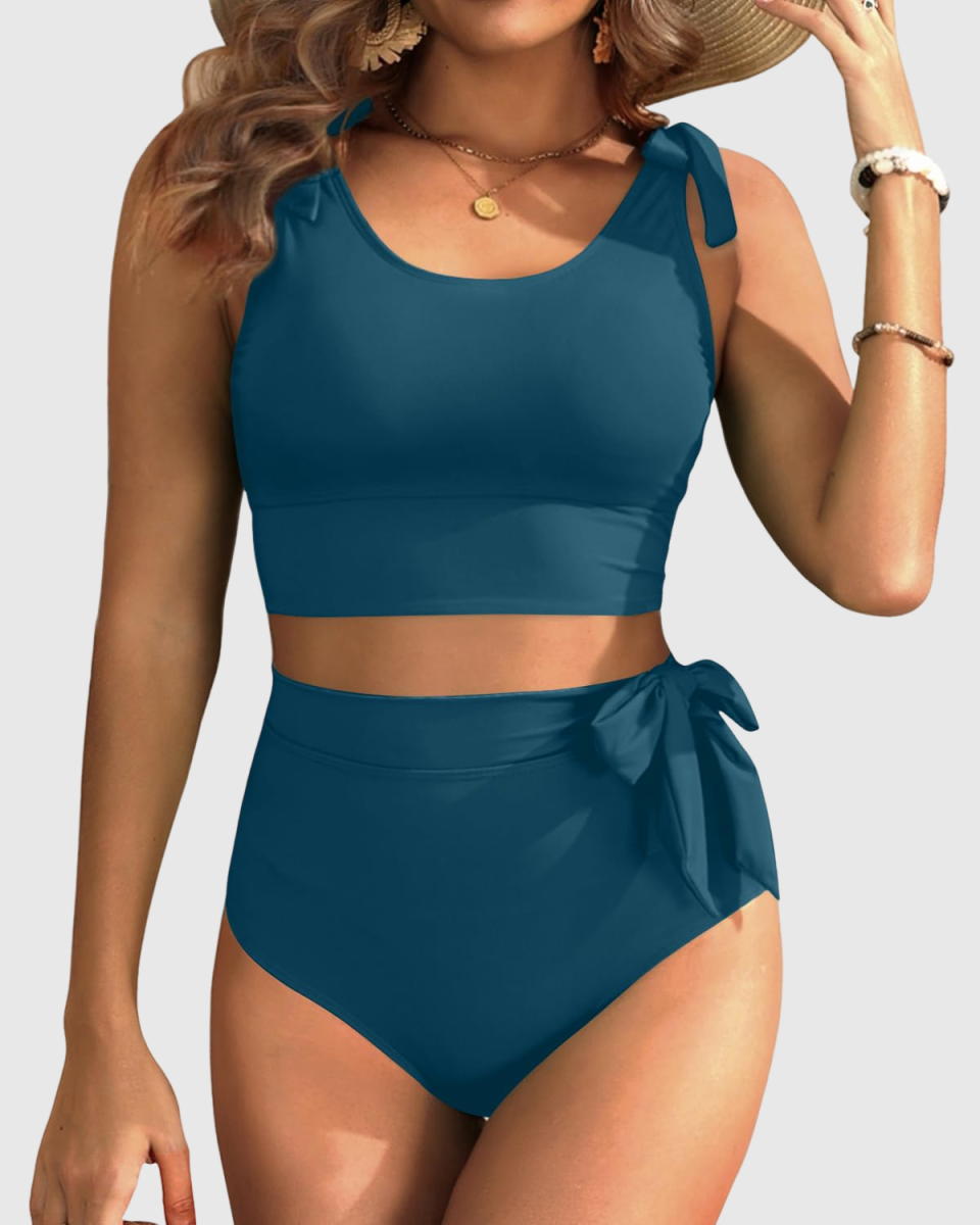 Women's Two Piece High Waisted Swimsuits Women Tummy Control Bikini