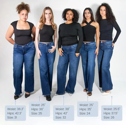 BootyLift™ Mid-Low Rise Stretch Wide-Leg Jeans